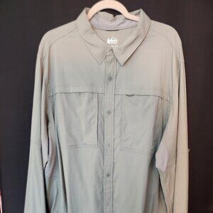 Rei Coop Mens XLG Tall LS shirt, Sage
